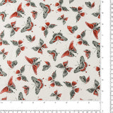 Henry Glass - Printed Cotton - «SCARLET DAYS & NIGHTS» - 009 - Offwhite