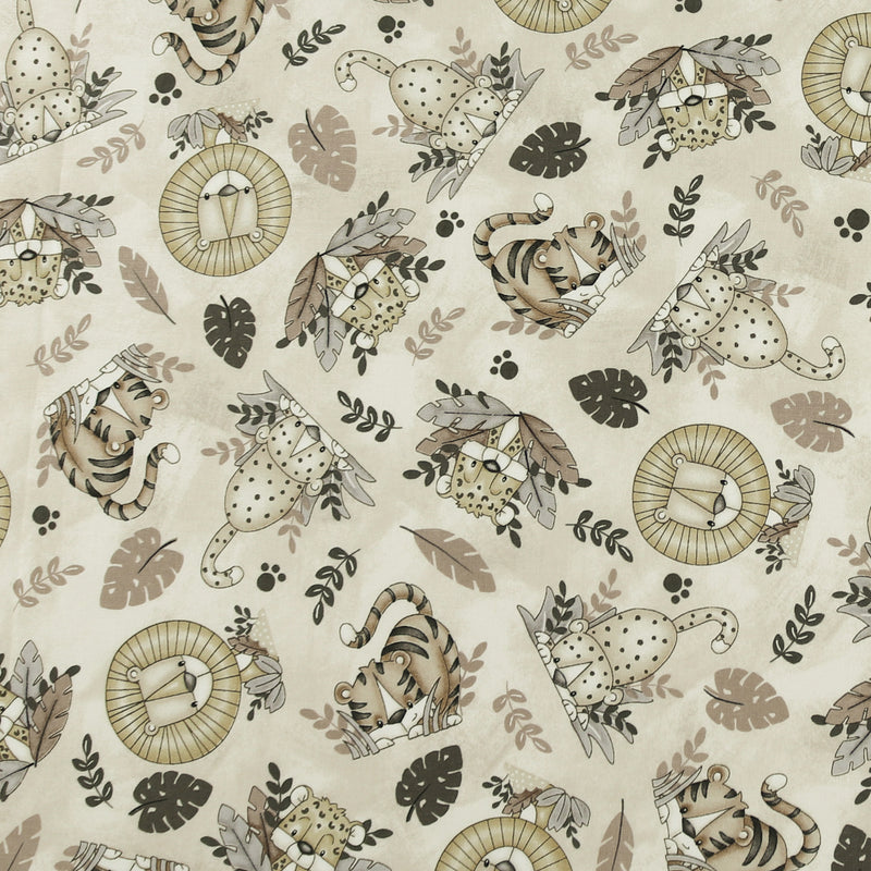 Henry Glass - Printed Cotton - «BIG KITTIES» - 008 - Beige