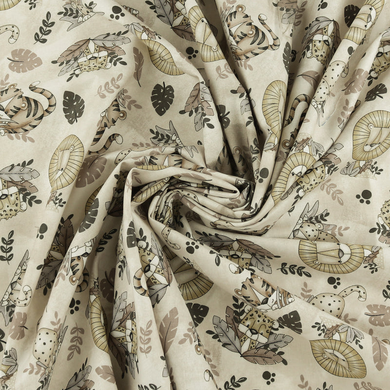 Henry Glass - Printed Cotton - «BIG KITTIES» - 008 - Beige