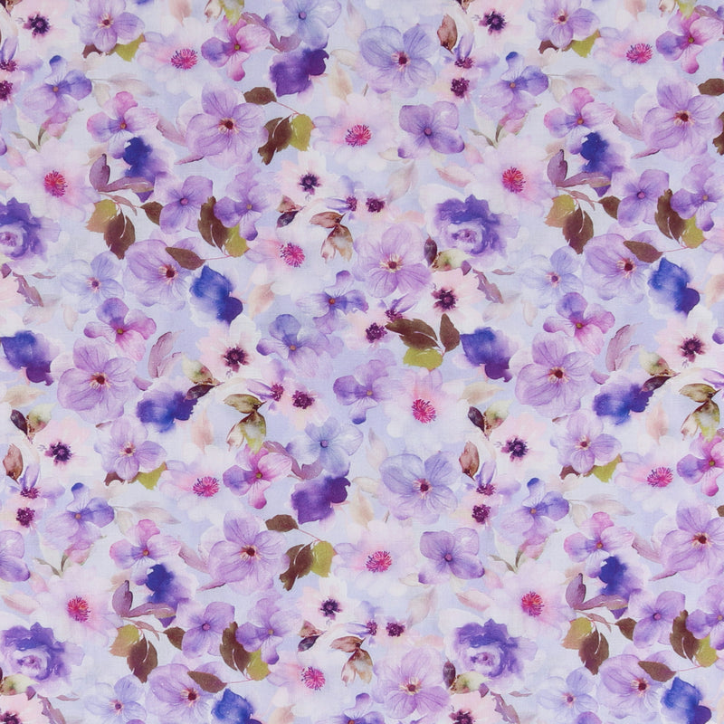 Printed Cotton - FLIRTY FLORALS - 003 - Mauve