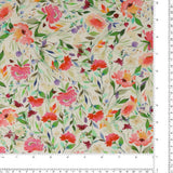 Printed Cotton - FLIRTY FLORALS - 004 - White