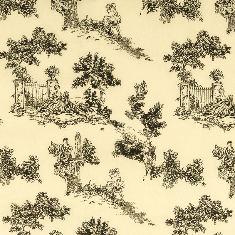 Printed Cotton - PROVENCE - 001 - Black