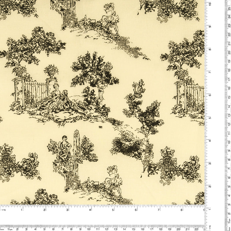 Printed Cotton - PROVENCE - 001 - Black