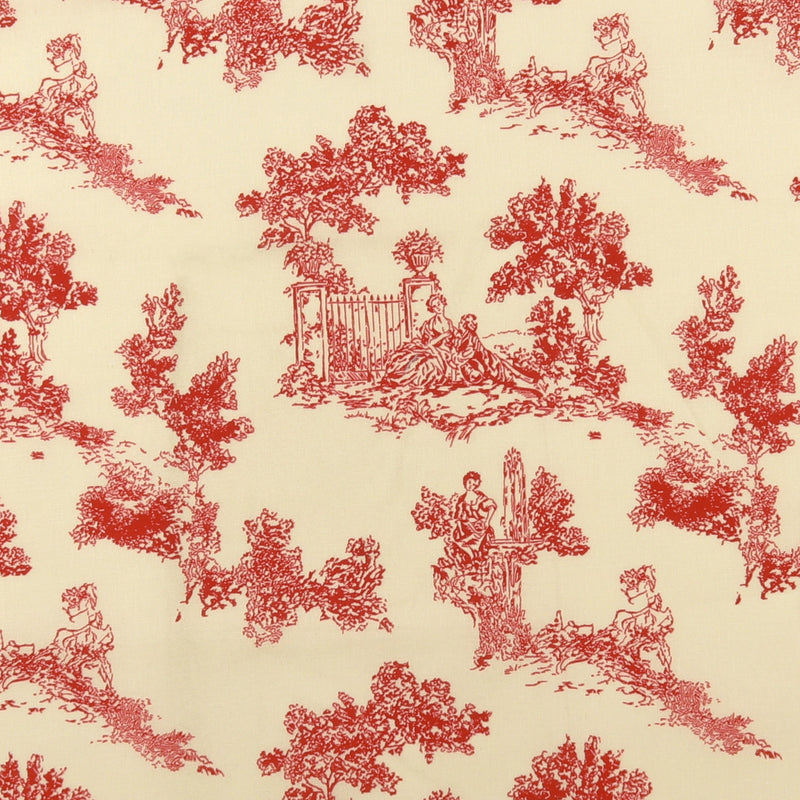 Printed Cotton - PROVENCE - 005 - Crimson