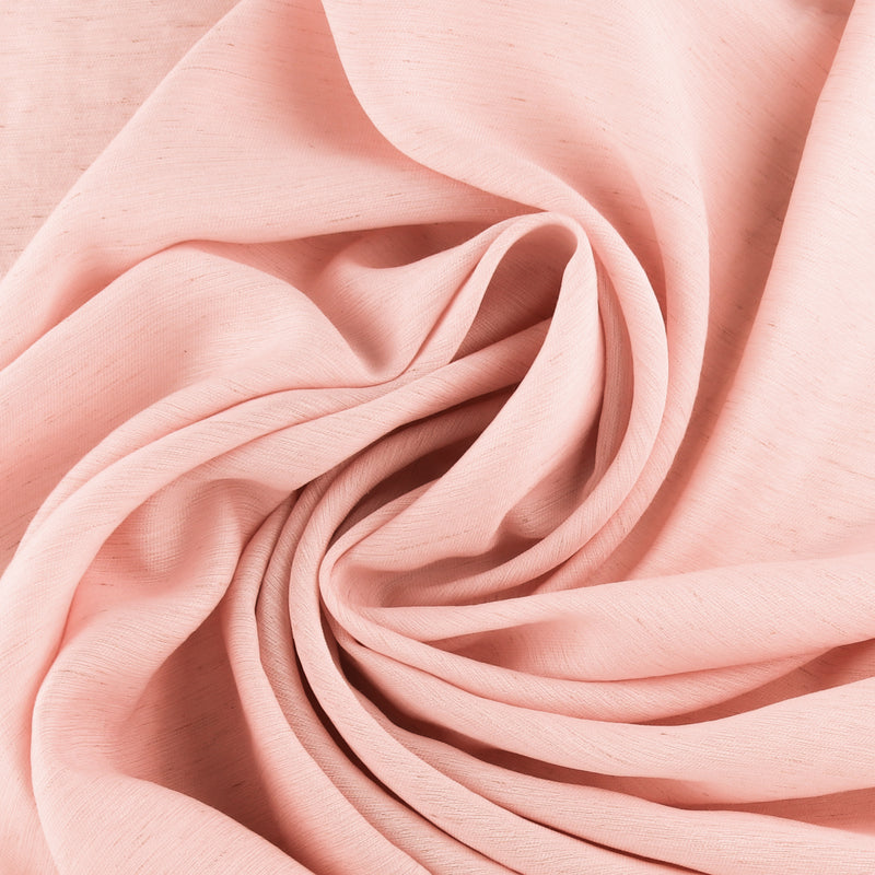 Linen Blend Slub - PRETTY POSIES  JET - 006 - Rose