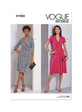 V1952 Misses' Wrap Dresses (6-8-10-12-14)
