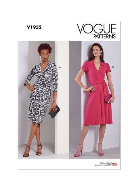 V1952 Misses' Wrap Dresses (16-18-20-22-24)