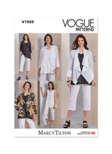 V1959 Misses' Jacket, Tunics and Pants by Marcy Tilton (18-20-22-24-26)