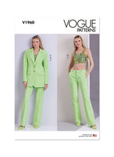 V1960 Misses’ Jacket, Knit Top and Pants (18-20-22-24-26)