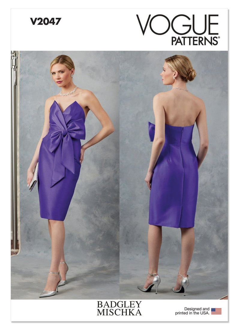 Vogue - V2047 Robe de soirée pour femme, Badgley Mischka