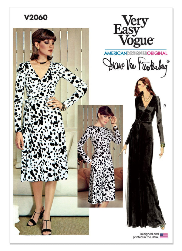 Vogue - V2060 Robe portefeuille réversible Diane Von Furstenberg