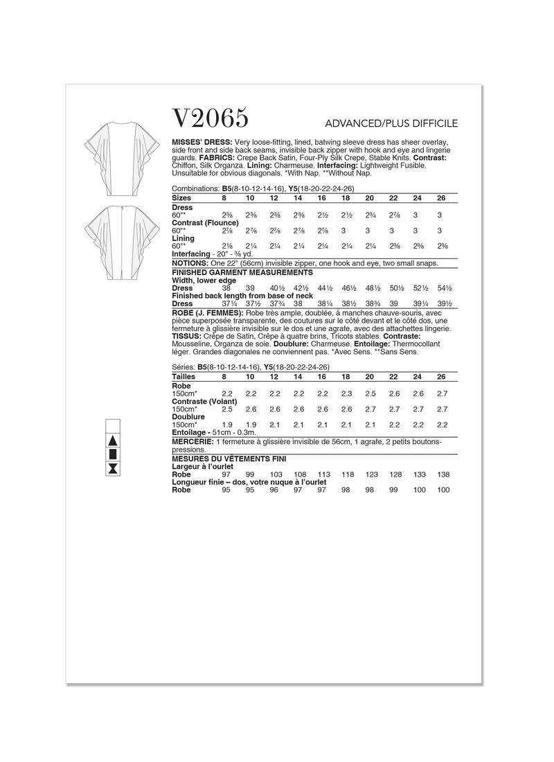 Vogue - V2065 MISSES' DRESS