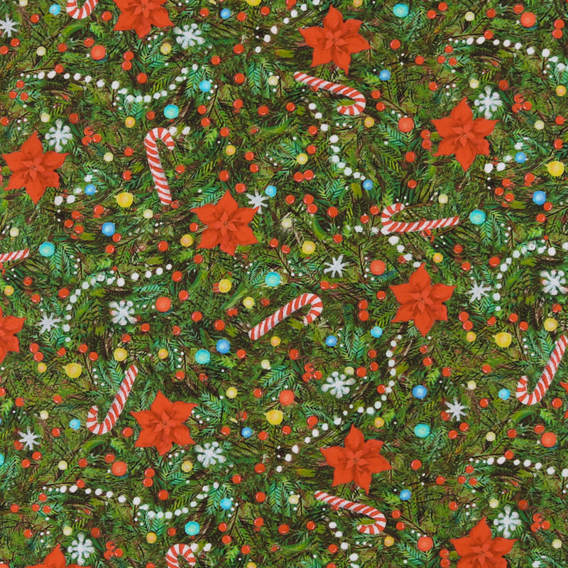 Windham Fabrics - Printed Cotton - MEOWY CHRISTMAS - 003 - Pine
