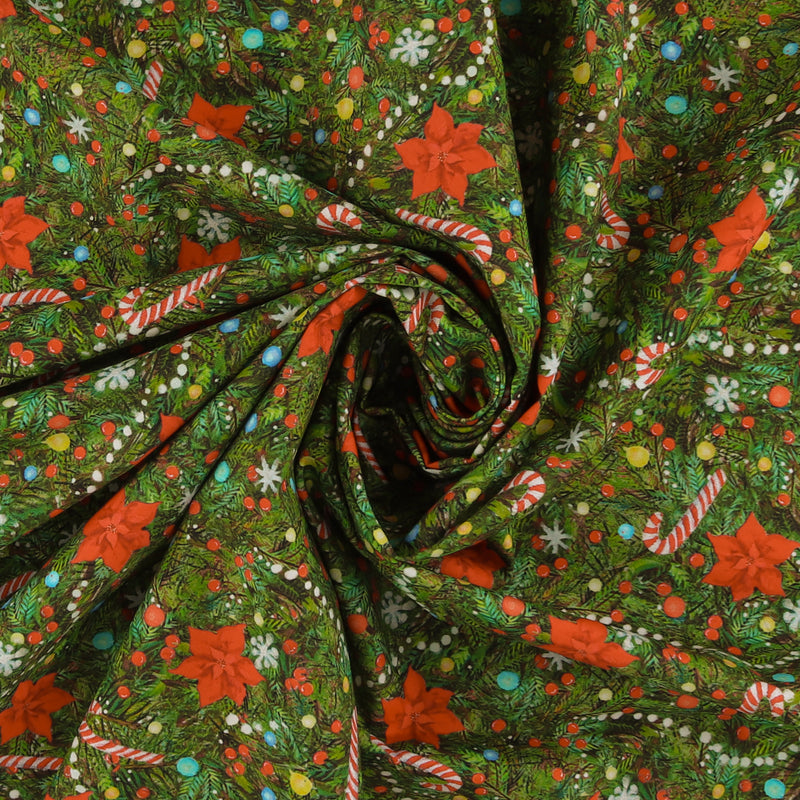 Windham Fabrics - Printed Cotton - MEOWY CHRISTMAS - 003 - Pine