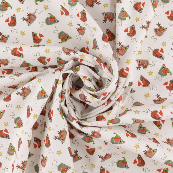 Windham Fabrics - Printed Cotton - MEOWY CHRISTMAS - 005 - White