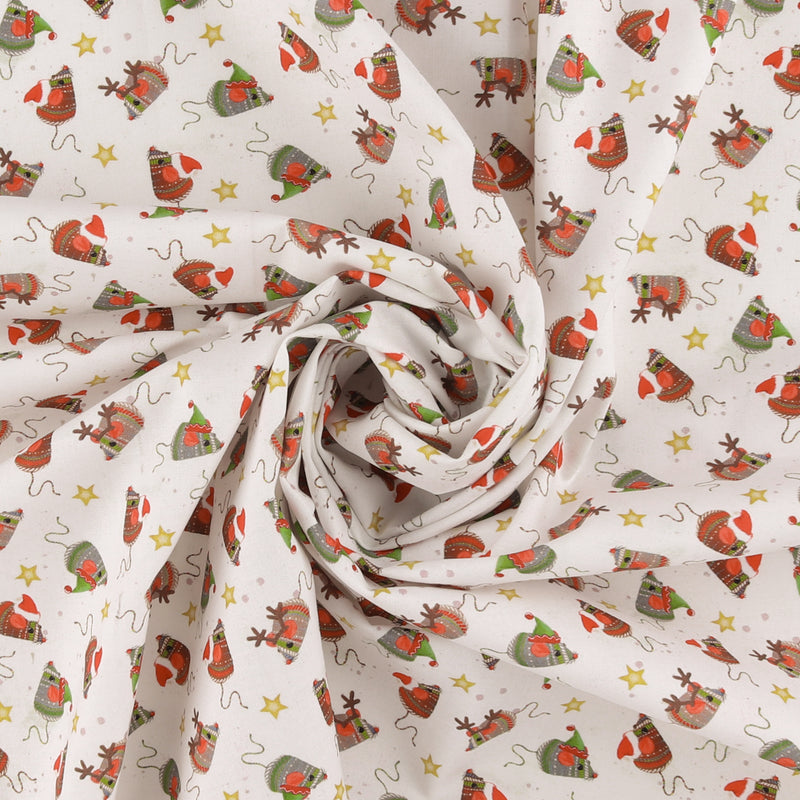 Windham Fabrics - Printed Cotton - MEOWY CHRISTMAS - 005 - White