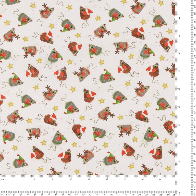 Windham Fabrics - Printed Cotton - MEOWY CHRISTMAS - 005 - White