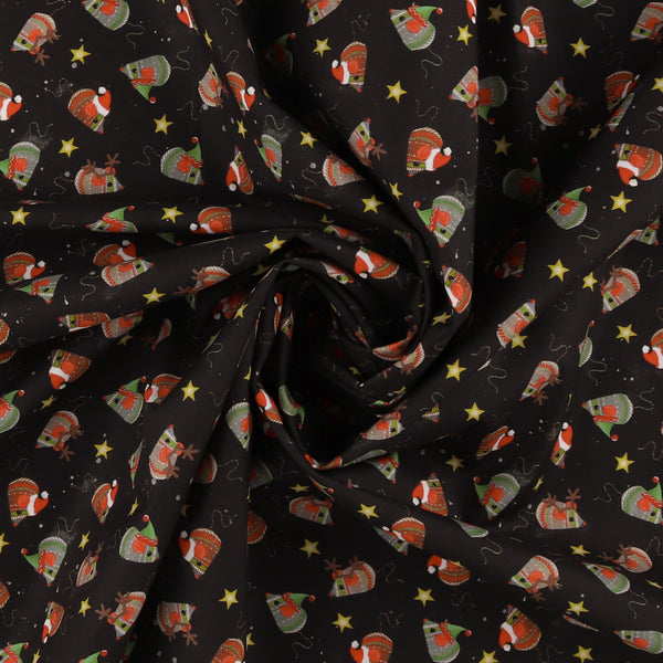 Windham Fabrics - Printed Cotton - MEOWY CHRISTMAS - 006 - Black