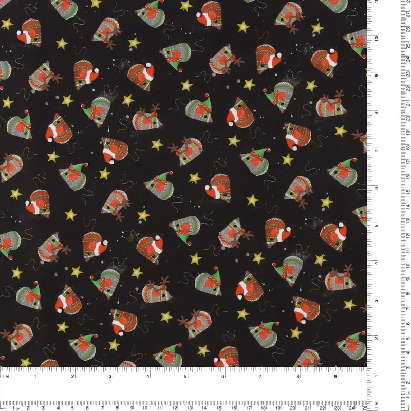 Windham Fabrics - Printed Cotton - MEOWY CHRISTMAS - 006 - Black