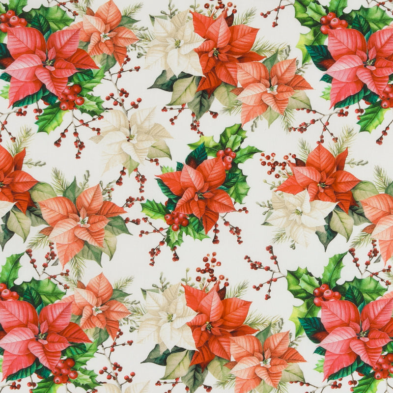 Henry Glass - Printed Cotton - «BELIEVE» - 002 - White