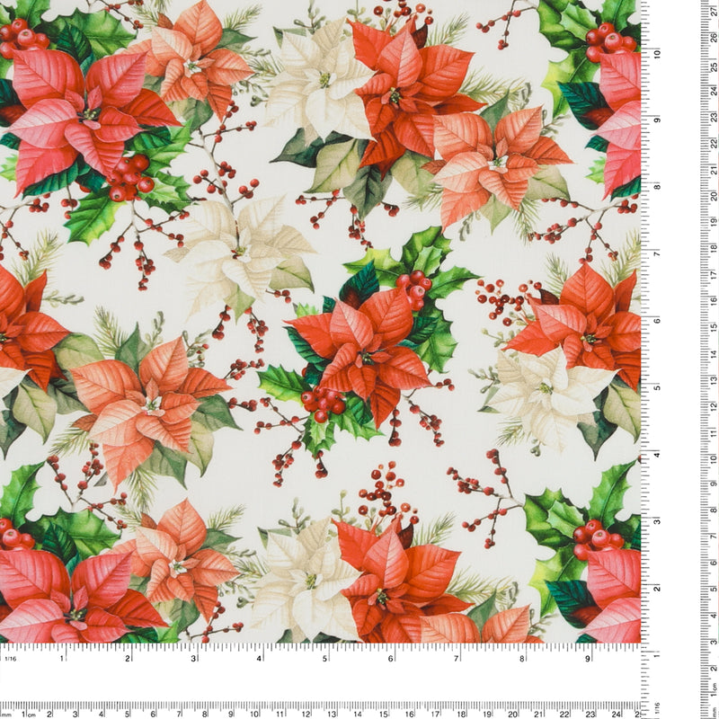 Henry Glass - Printed Cotton - «BELIEVE» - 002 - White