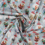 Henry Glass - Printed Cotton - «BELIEVE» - 005 - Light Blue