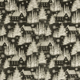 Blank - Printed Cotton - BE MERRY & SHINE BRIGHT - 001 - Black