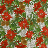 Blank - Printed Cotton - BE MERRY & SHINE BRIGHT - 003 - White