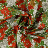 Blank - Printed Cotton - BE MERRY & SHINE BRIGHT - 003 - White