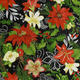 Blank - Coton imprimé - &lt;BE MERRY &amp; SHINE BRIGHT&gt; - 004 - Noir