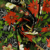 Blank - Coton imprimé - &lt;BE MERRY &amp; SHINE BRIGHT&gt; - 004 - Noir