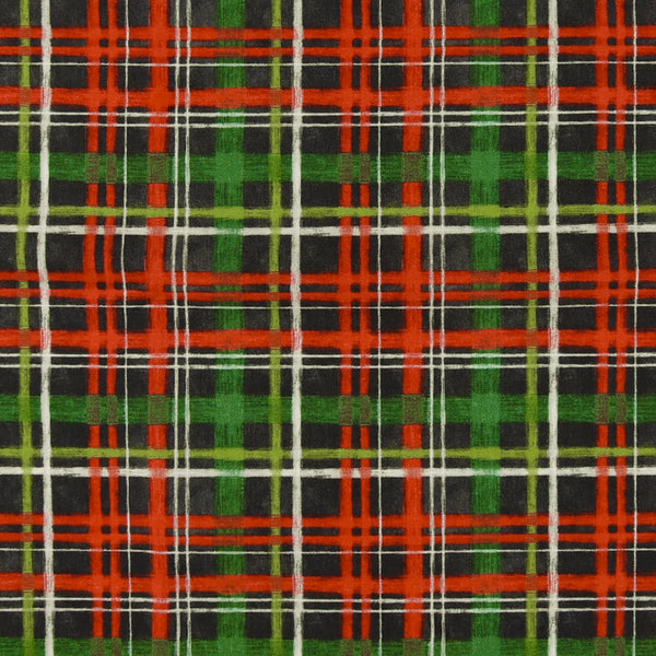 Blank - Printed Cotton - BE MERRY & SHINE BRIGHT - 005 - Black