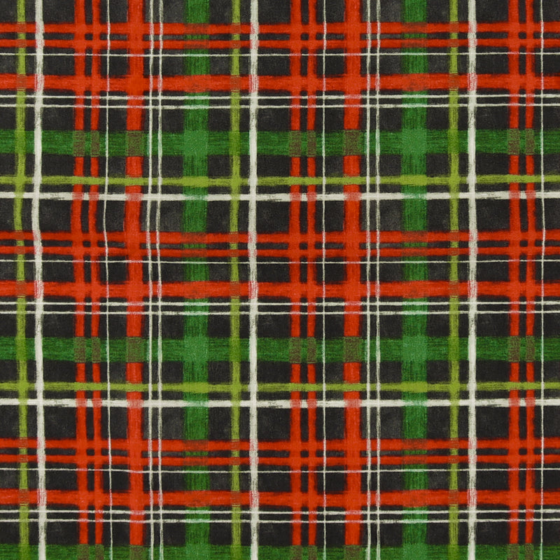 Blank - Printed Cotton - BE MERRY & SHINE BRIGHT - 005 - Black