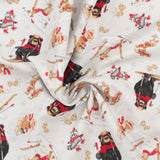 Henry Glass - Printed Cotton - PINECONE RIDGE LODGE - 003 - White