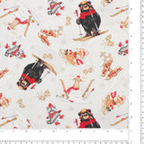 Henry Glass - Printed Cotton - PINECONE RIDGE LODGE - 003 - White