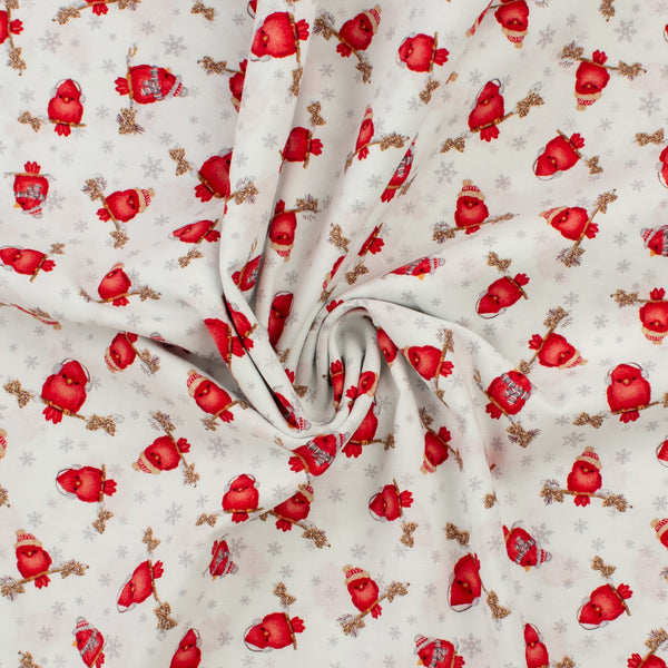 Henry Glass - Printed Cotton - PINECONE RIDGE LODGE - 004 - White