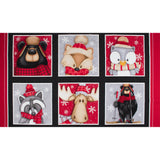 Henry Glass - Printed Cotton Panel 24 x 44 in (61 x 112 cm) - PINECONE RIDGE LODGE - 007 - Multicolor