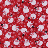 Henry Glass & Co - Printed Flannelette - SNOW CREW - 002 - Red