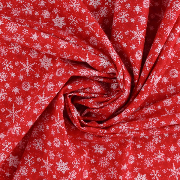 Henry Glass & Co - Printed Flannelette - SNOW CREW - 004 - Red