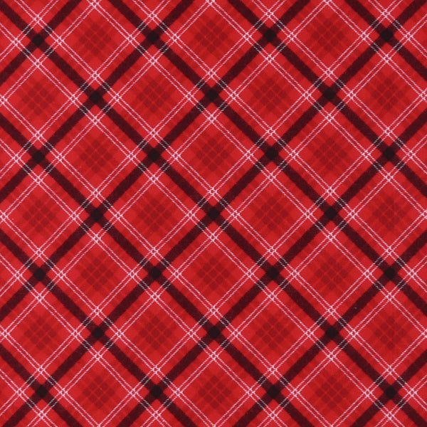 Henry Glass & Co - Printed Flannelette - SNOW CREW - 008 - Red