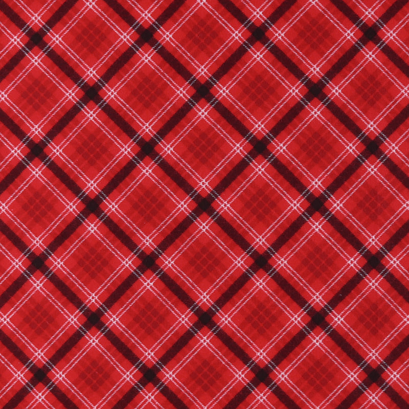 Henry Glass & Co - Printed Flannelette - SNOW CREW - 008 - Red