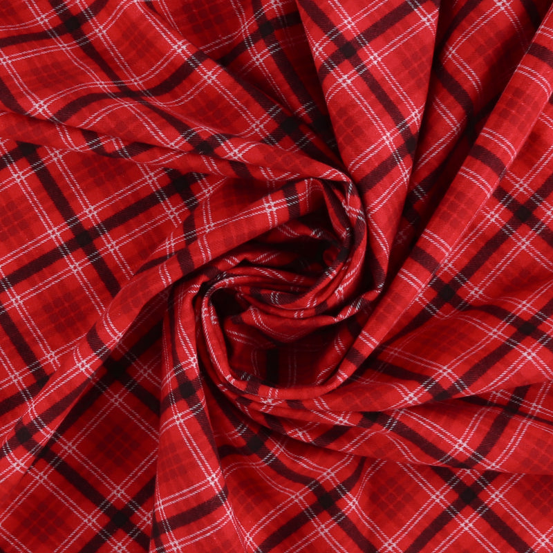 Henry Glass & Co - Printed Flannelette - SNOW CREW - 008 - Red