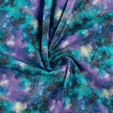 Coton imprimé - <CELESTIAL SKIES> - 005 - Bleu ciel/Mauve