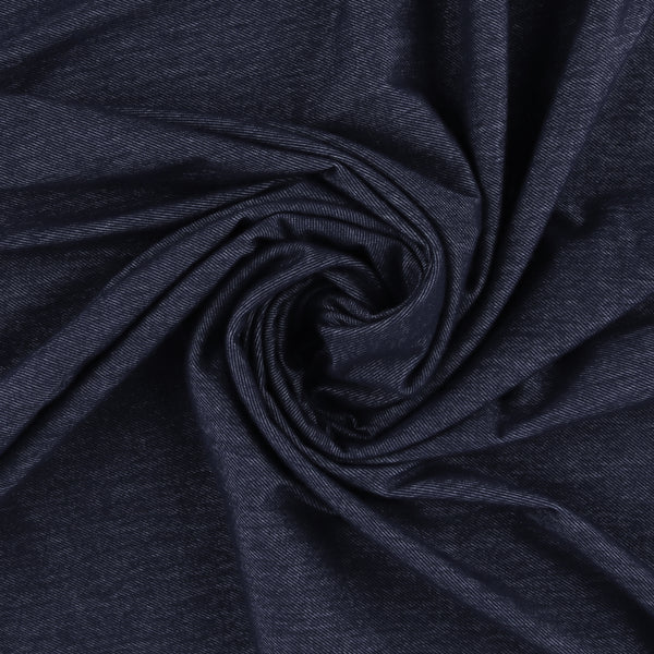 Tricot denim brossé - &lt;INDIGO JONCTION&gt; - 002 - Marine