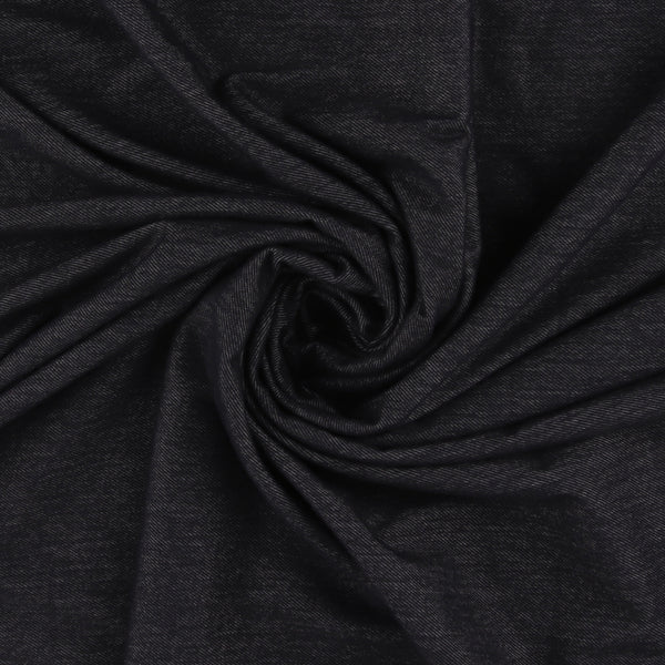 Tricot denim brossé - &lt;INDIGO JONCTION&gt; - 003 - Noir
