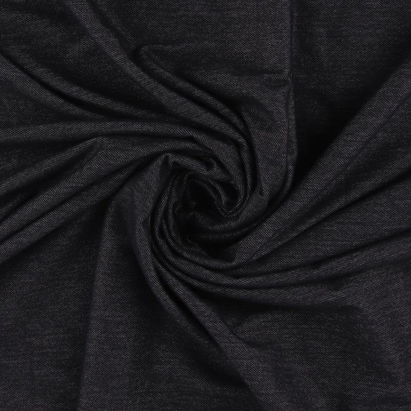 Tricot denim brossé - &lt;INDIGO JONCTION&gt; - 003 - Noir