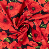 Digital Printed Stetch Cotton Sateen - ST-TROPEZ - 001 - Black