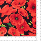 Digital Printed Stetch Cotton Sateen - ST-TROPEZ - 001 - Black