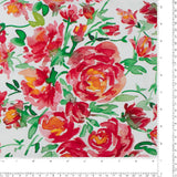Satinette extensible impression numérique - ST-TROPEZ - 004 - Cerise