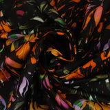 Satinette extensible impression numérique - ST-TROPEZ - 005 - Noir